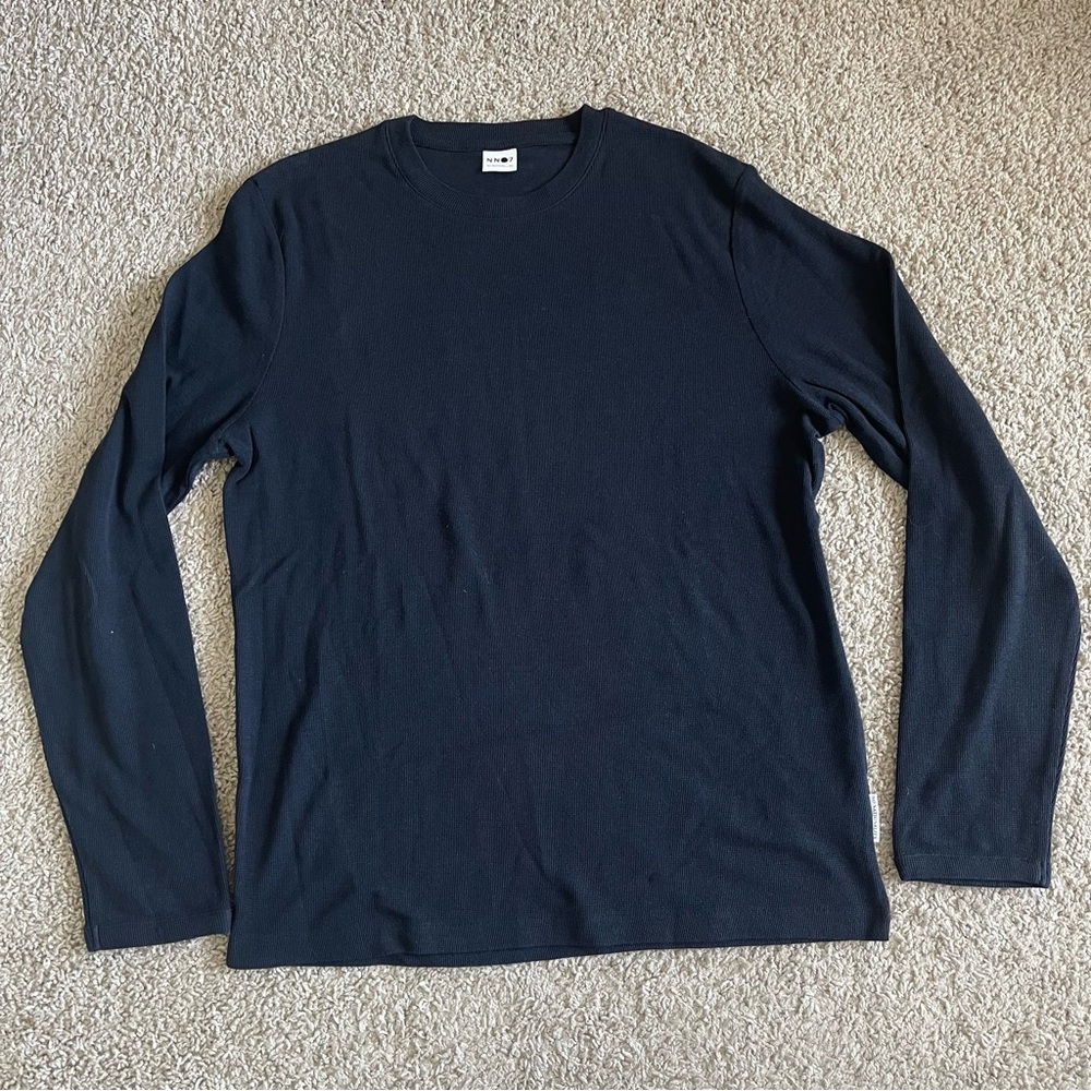 NN07 Clive Waffle Knit Tee Pullover